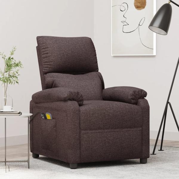 ARDEBO.de - Massagesessel Elektrisch Dunkelbraun Stoff