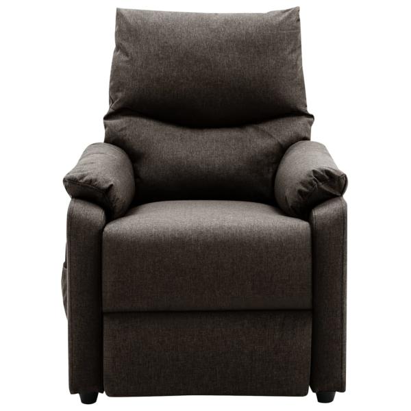 Massagesessel Elektrisch Dunkelbraun Stoff