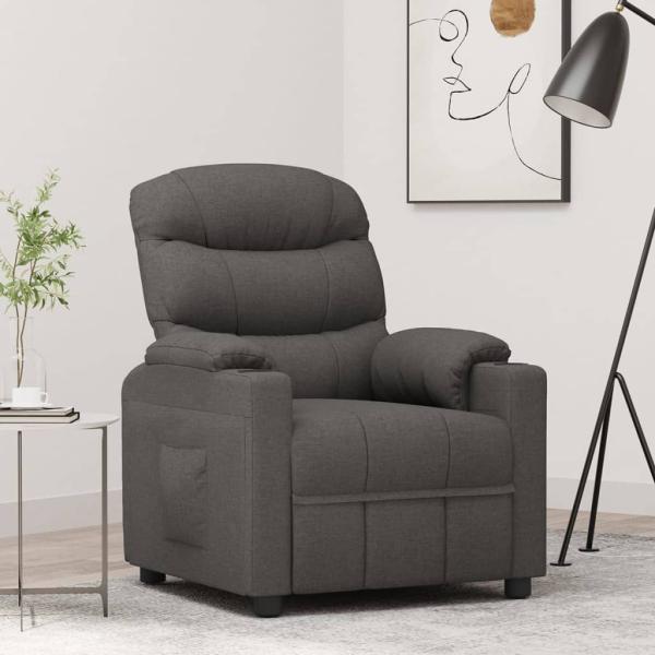 ARDEBO.de - Relaxsessel Dunkelgrau Stoff
