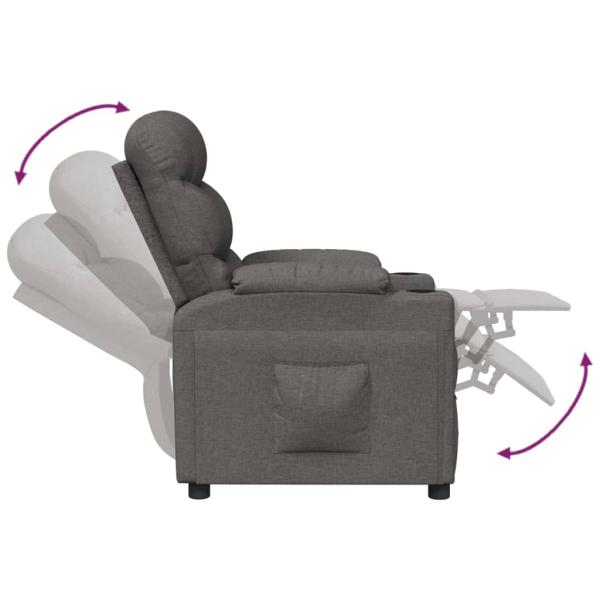 Relaxsessel Dunkelgrau Stoff