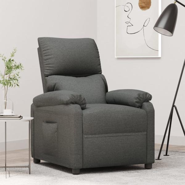 ARDEBO.de - Relaxsessel Dunkelgrau Stoff