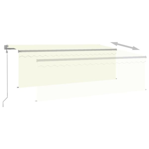 Markise Automatisch mit Rollo LED Windsensor 4x3 m Creme