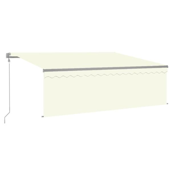 Markise Automatisch mit Rollo LED Windsensor 4x3 m Creme