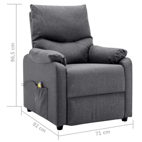 Massagesessel Dunkelgrau Stoff