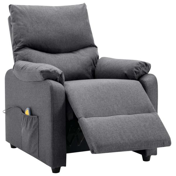 Massagesessel Dunkelgrau Stoff