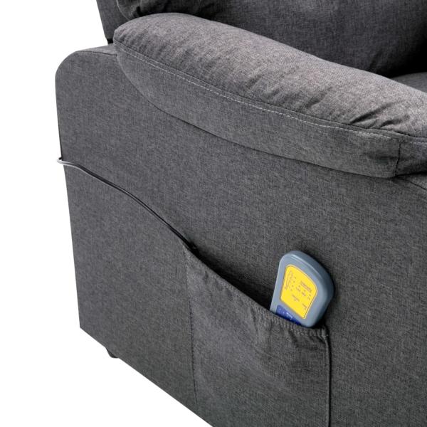 Massagesessel Dunkelgrau Stoff