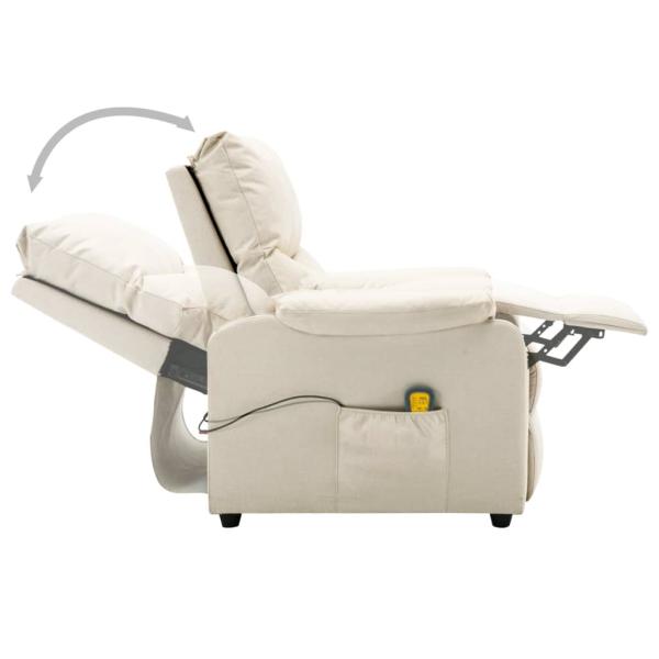 Massagesessel Creme Stoff
