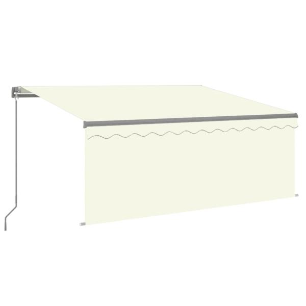 Markise Manuell Einziehbar mit Rollo 3,5x2,5 m Creme
