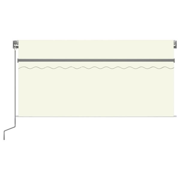 Markise Manuell Einziehbar mit Rollo 3,5x2,5 m Creme