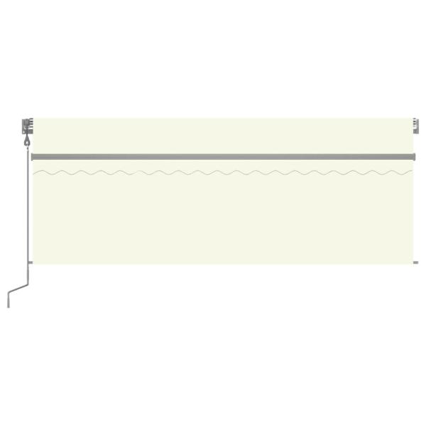 Markise Automatisch Einziehbar mit Volant 4x3 m Creme