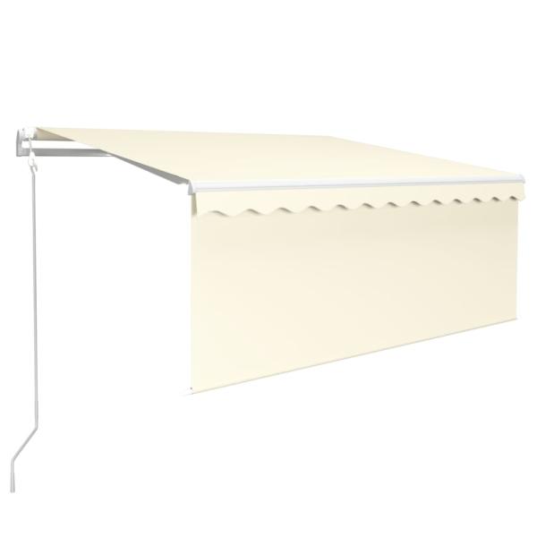 Markise Automatisch Einziehbar mit Volant 3,5x2,5 m Creme