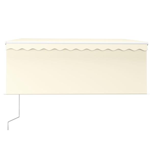 Markise Automatisch Einziehbar mit Volant 3,5x2,5 m Creme
