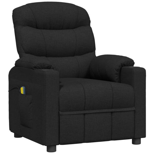 Massagesessel Elektrisch Schwarz Stoff