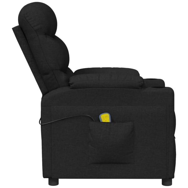 Massagesessel Elektrisch Schwarz Stoff