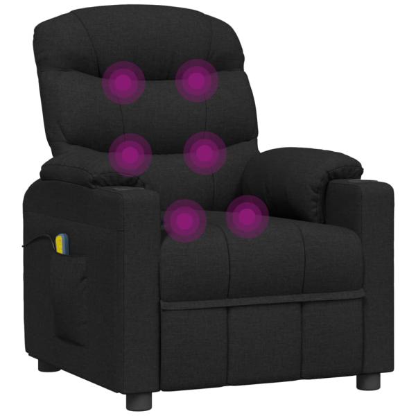 Massagesessel Elektrisch Schwarz Stoff