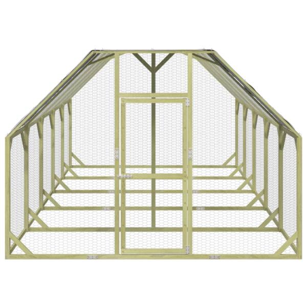 Hühnerstall 268x500x190 cm Massivholz Kiefer Imprägniert