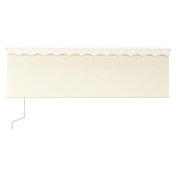 Markise Automatisch Einziehbar mit Volant 4x3 m Creme