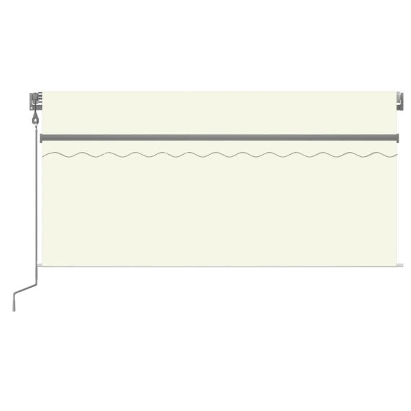 Markise Automatisch Einziehbar mit Volant 3x2,5 m Creme