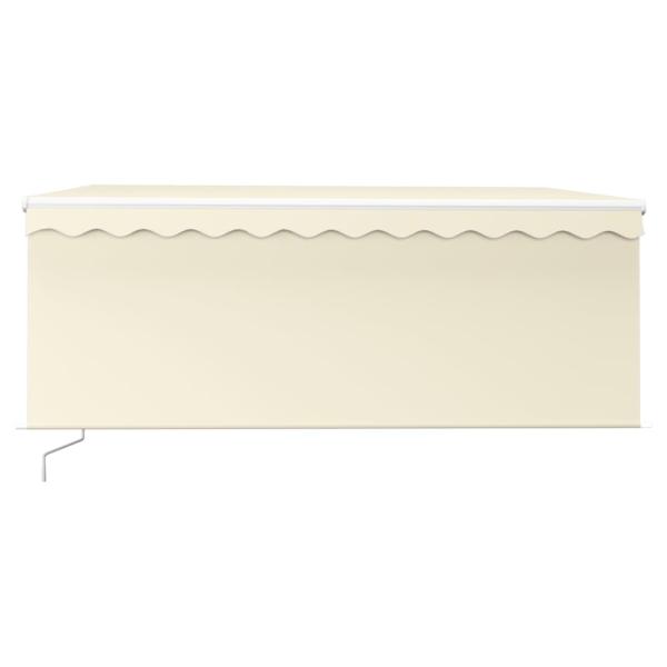 Markise Manuell Einziehbar mit Rollo & LED 3,5x2,5 m Creme