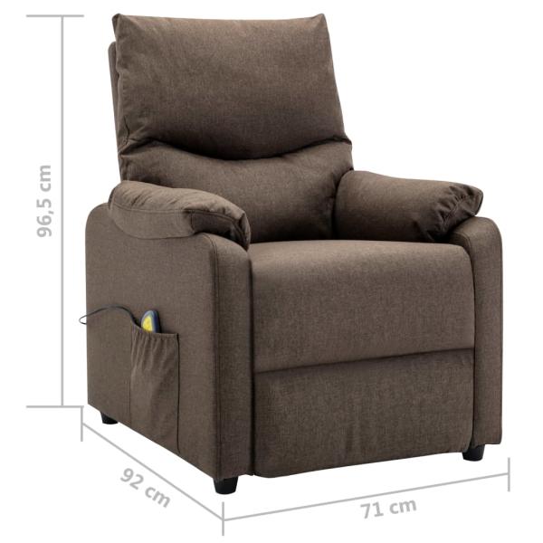 Massagesessel Braun Stoff