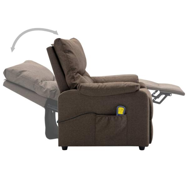 Massagesessel Braun Stoff
