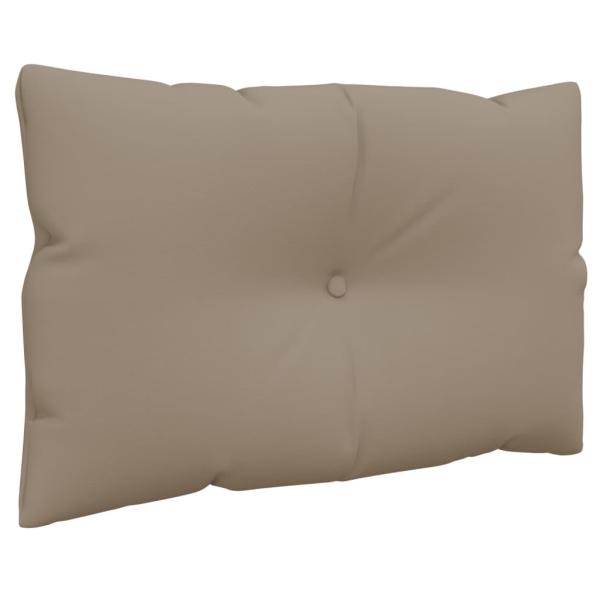 Palettenkissen 3-tlg. Taupe Stoff