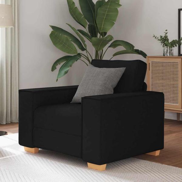 ARDEBO.de - Sofa Stuhl Schwarz 60 cm Stoff