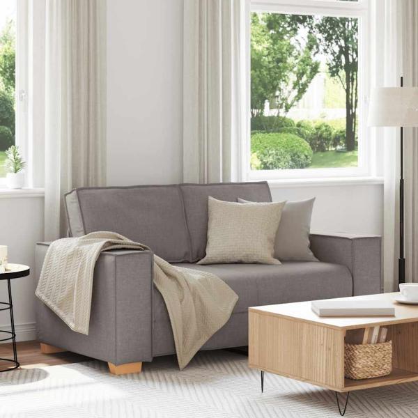 ARDEBO.de - 2-Sitzer Sofa Taupe 120 cm Stoff