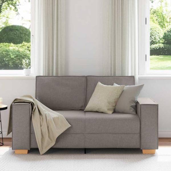 2-Sitzer Sofa Taupe 120 cm Stoff
