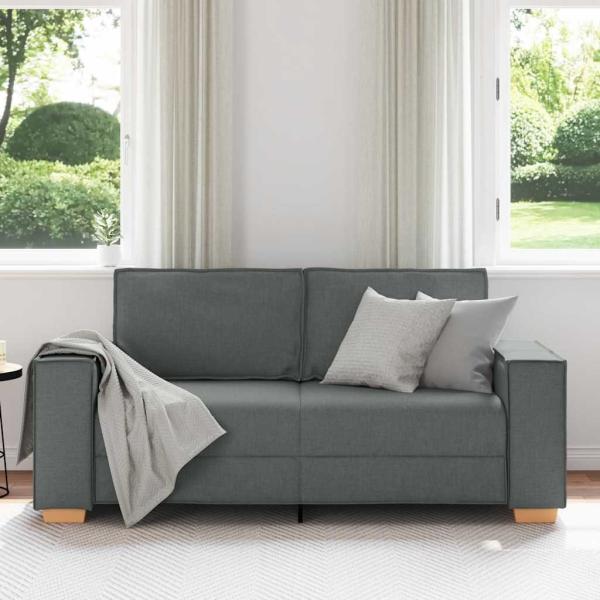 2-Sitzer Sofa Dunkelgrau 140 cm Stoff