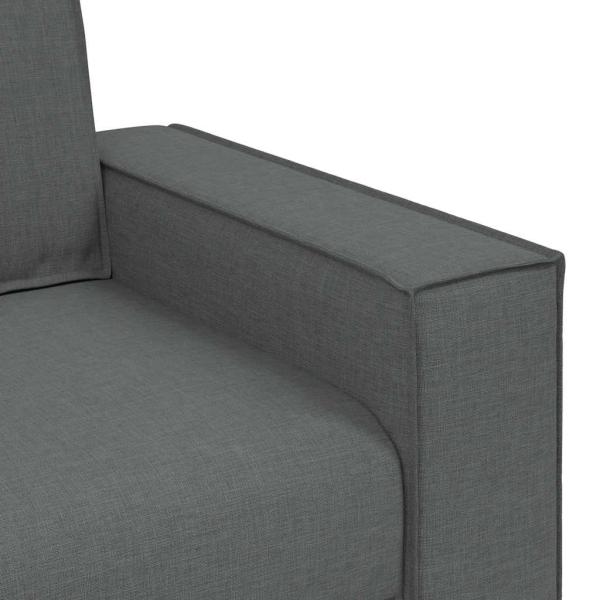 2-Sitzer Sofa Dunkelgrau 140 cm Stoff