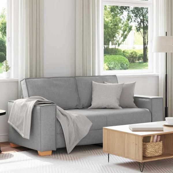 ARDEBO.de - 2-Sitzer Sofa Wolkengrau 140 cm Stoff