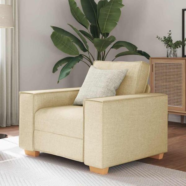 ARDEBO.de - Sofa Stuhl Creme 60 cm Stoff