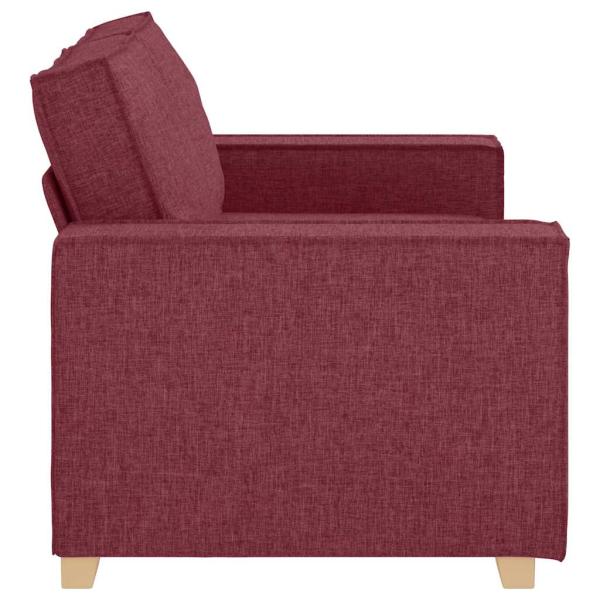 2-Sitzer Sofa Weinrot 120 cm Stoff