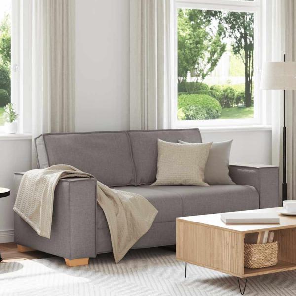 ARDEBO.de - 2-Sitzer Sofa Taupe 140 cm Stoff