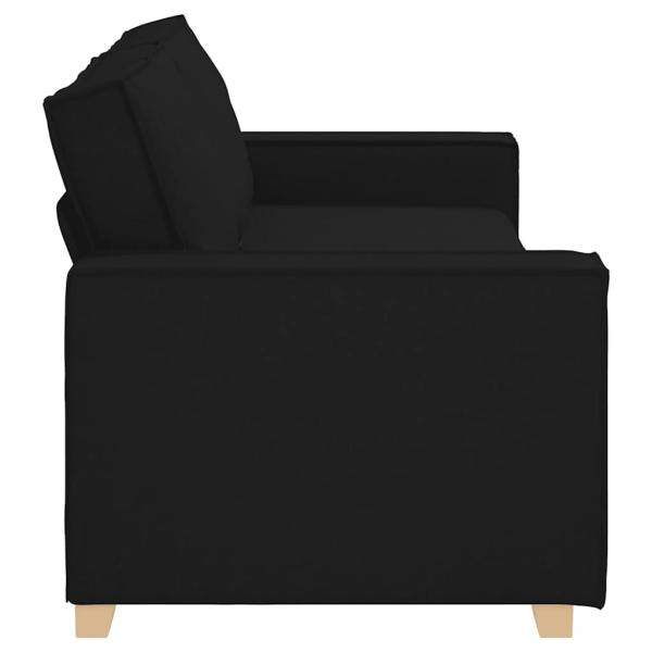 3-Sitzer-Sofa Schwarz 180 cm Stoff