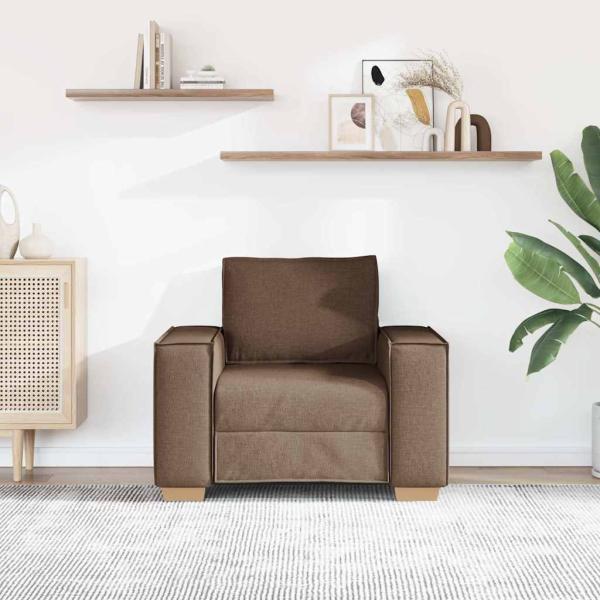 Sofa Stuhl Braun 100x78x84 cm Stoff