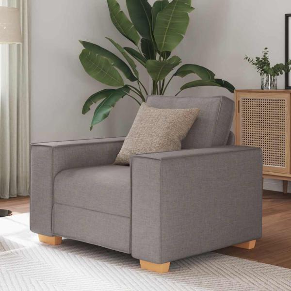 ARDEBO.de - Sofa Stuhl Taupe 60 cm Stoff