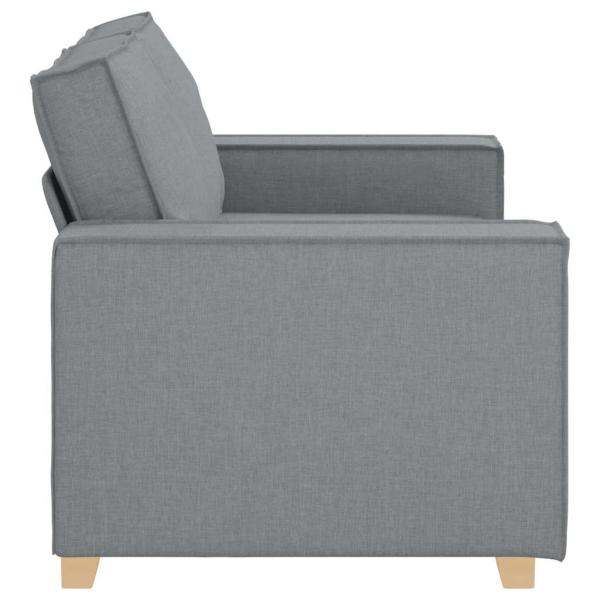 2-Sitzer Sofa Hellgrau 120 cm Stoff