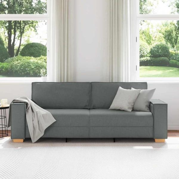 3-Sitzer-Sofa Dunkelgrau 180 cm Stoff