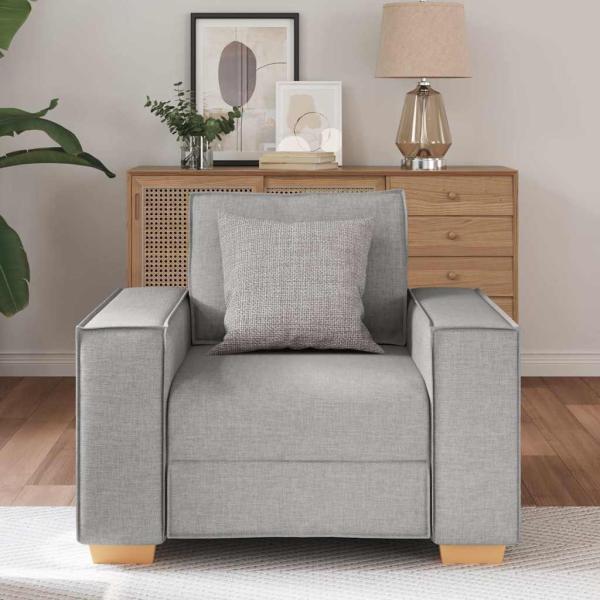 ARDEBO.de - Sofa Stuhl Wolkengrau 60 cm Stoff