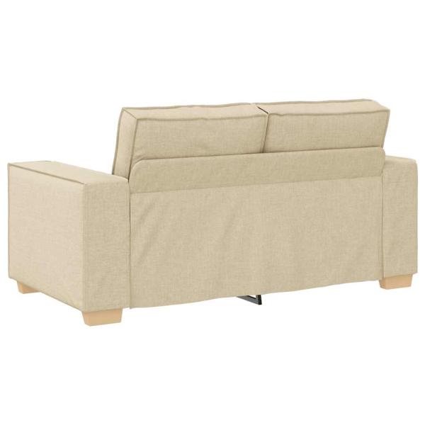 2-Sitzer Sofa Creme 120 cm Stoff