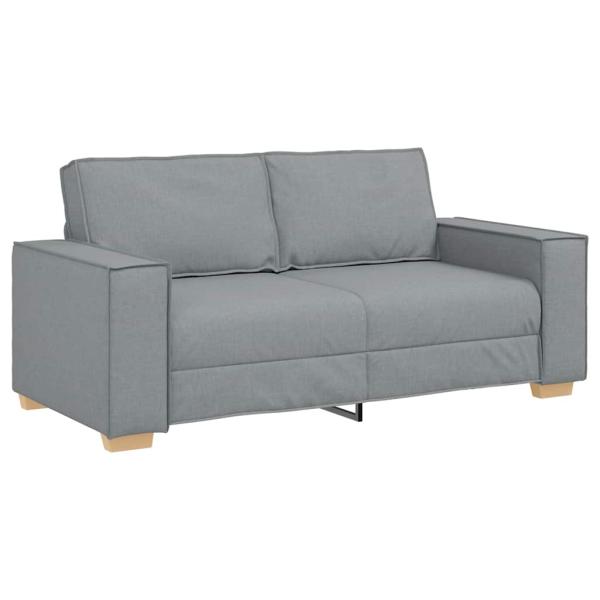 2-Sitzer Sofa Hellgrau 140 cm Stoff