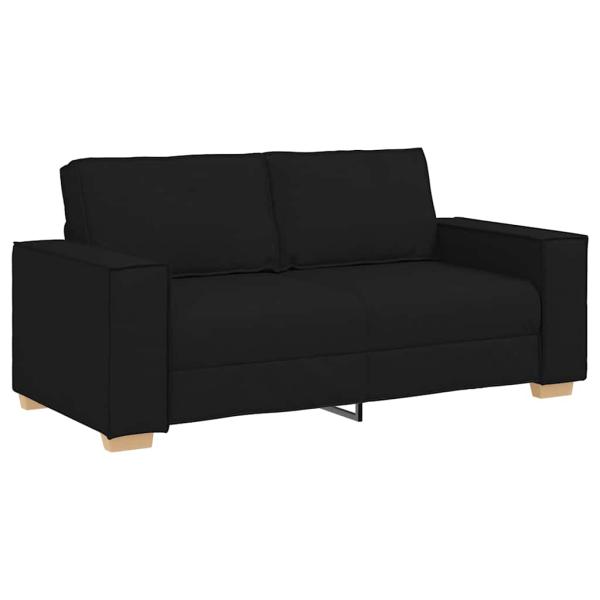 2-Sitzer Sofa Schwarz 140 cm Stoff
