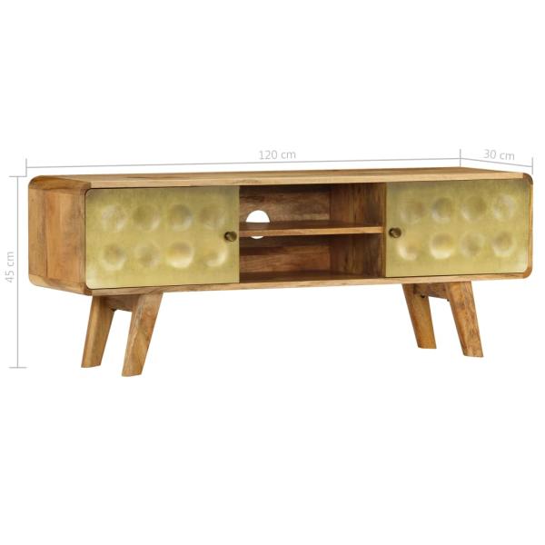 TV-Schrank Massivholz Mango 120x30x45 cm