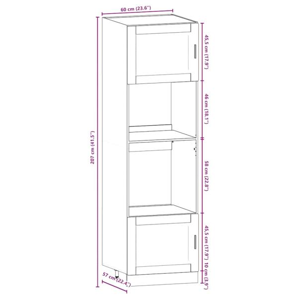 ARDEBO.de - 7-tlg. Küchenschrank-Set Kalmar Räuchereiche Holzwerkstoff