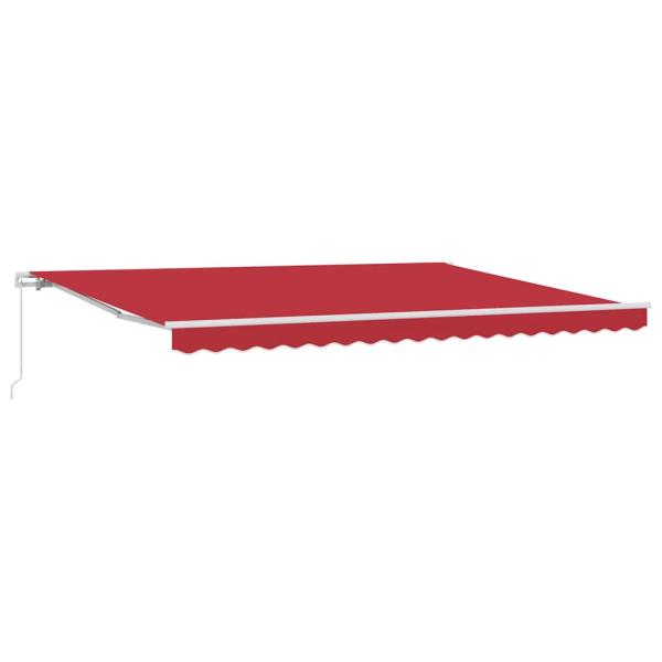 Manuelle einziehbare Markise Rot 450x350 cm