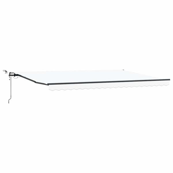 Automatische Einziehbare Markise mit LED Weiß 500x300 cm