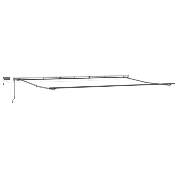 Manuelle Einziehbare Markise mit LED Hellgrau 600x300 cm
