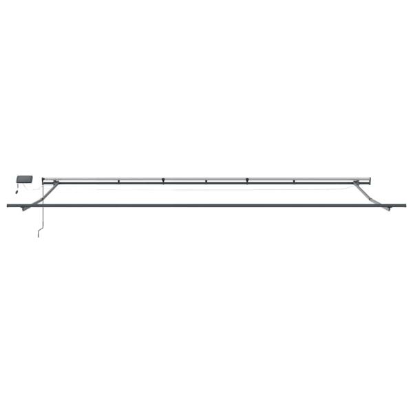Manuelle Einziehbare Markise mit LED Hellgrau 600x300 cm